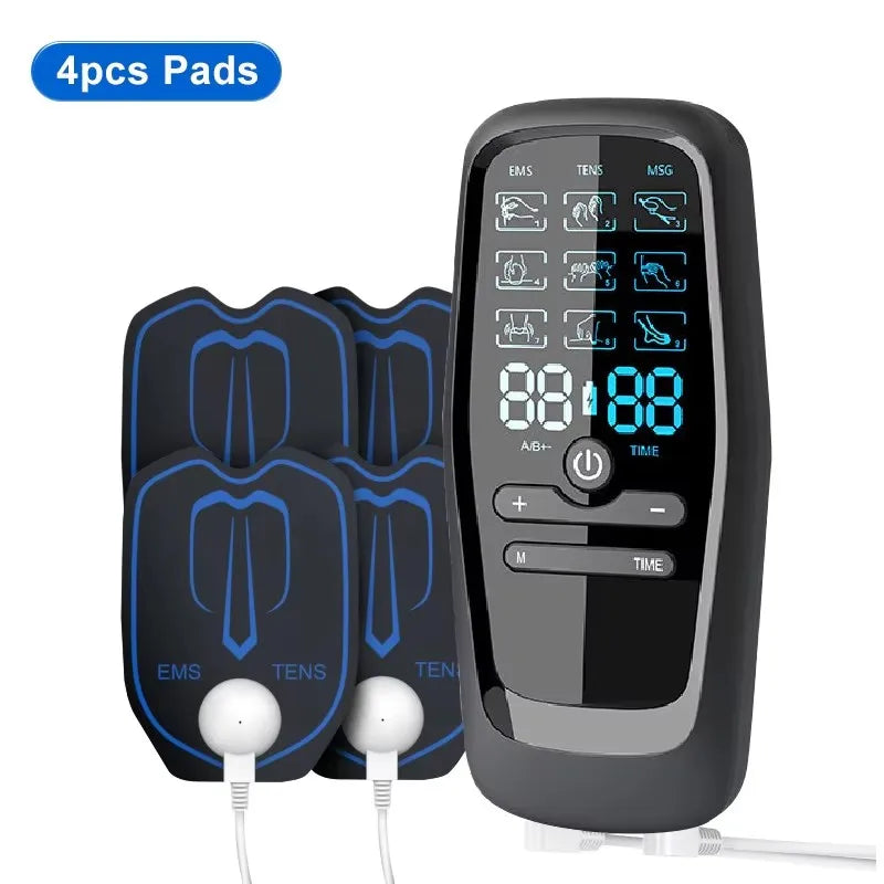 Professional Physiotherapy Tens Electrical Muscle Stimulator Electrodes Pulse Relaxing Massager with Personal Care Meridian Mass