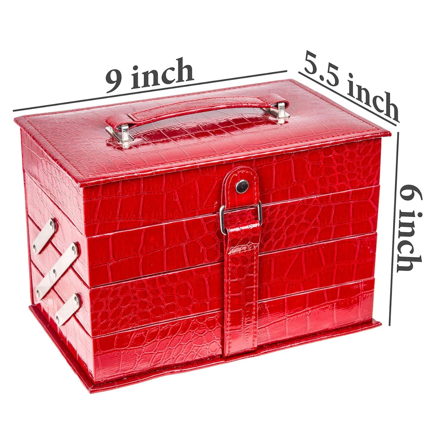 All in One Makeup Set, Eyeshadow, Blushes, Face Powder, Lipstick, Eye Liners, Make up Pencils and Cosmetics Mirror - Makeup Kit with Reusable Storage Beauty Box - Red