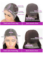 300% Density 40 46 Inch Deep Wave 13X6 HD Lace Front Human Hair Wig Loose Water Curly 13X4 Lace Frontal Wig Human Hair for Women