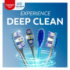 360 Advanced Floss Tip Soft Bristle Toothbrush, 17X Thinner Bristles for Deep Reach between Teeth, Ergonomic Handle with Soft Bristles and Tongue Cleaner, 4 Pack