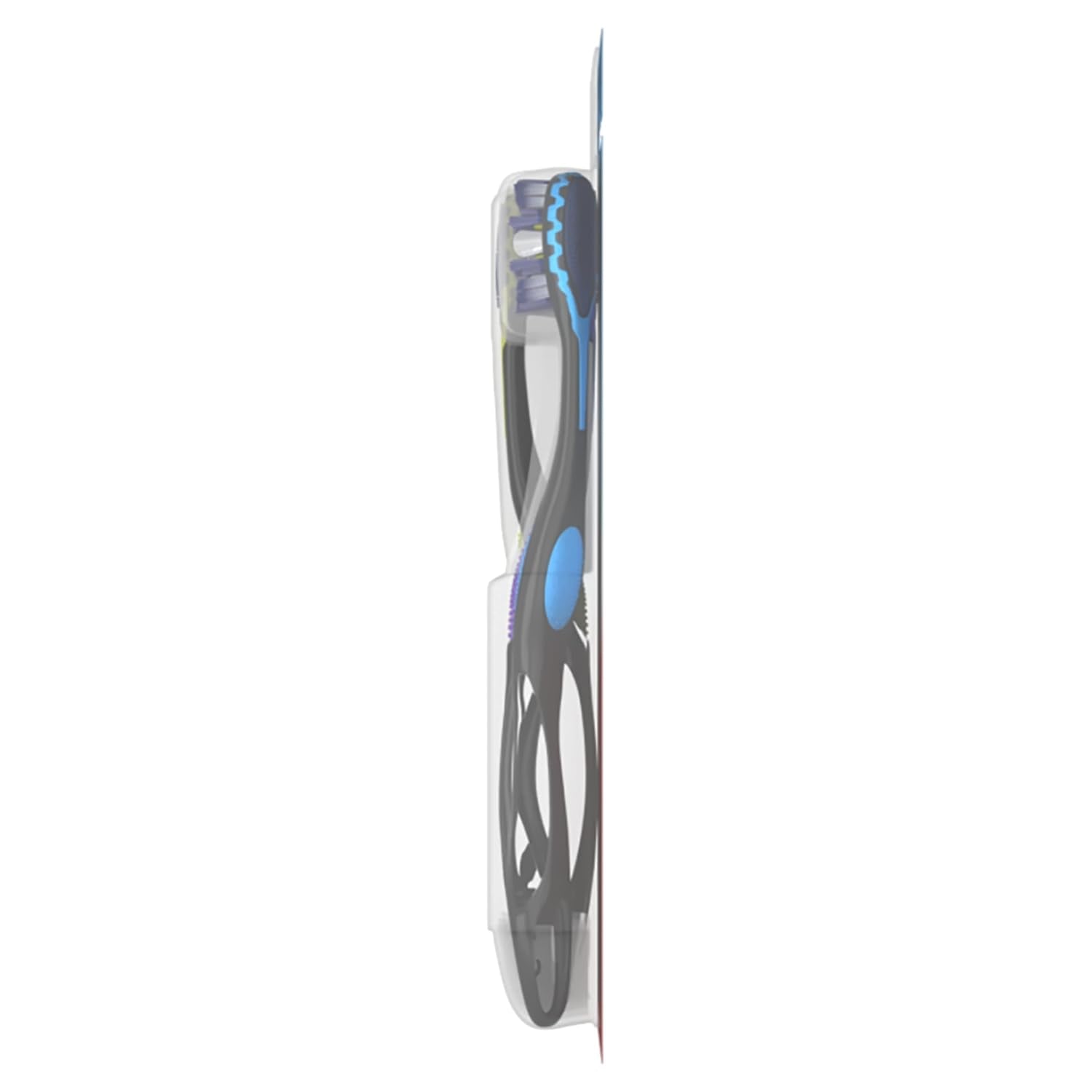 360 Advanced Floss Tip Soft Bristle Toothbrush, 17X Thinner Bristles for Deep Reach between Teeth, Ergonomic Handle with Soft Bristles and Tongue Cleaner, 4 Pack